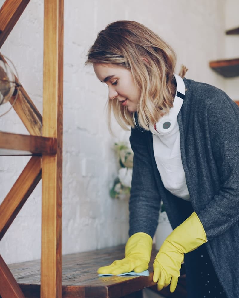 Interior maintenance work in a home
